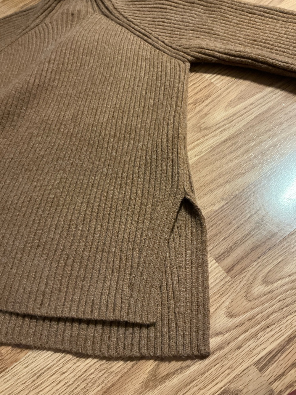 A New Day Light Brown Ribbed Mock Neck Sweater Size XS - Picture 7 of 7